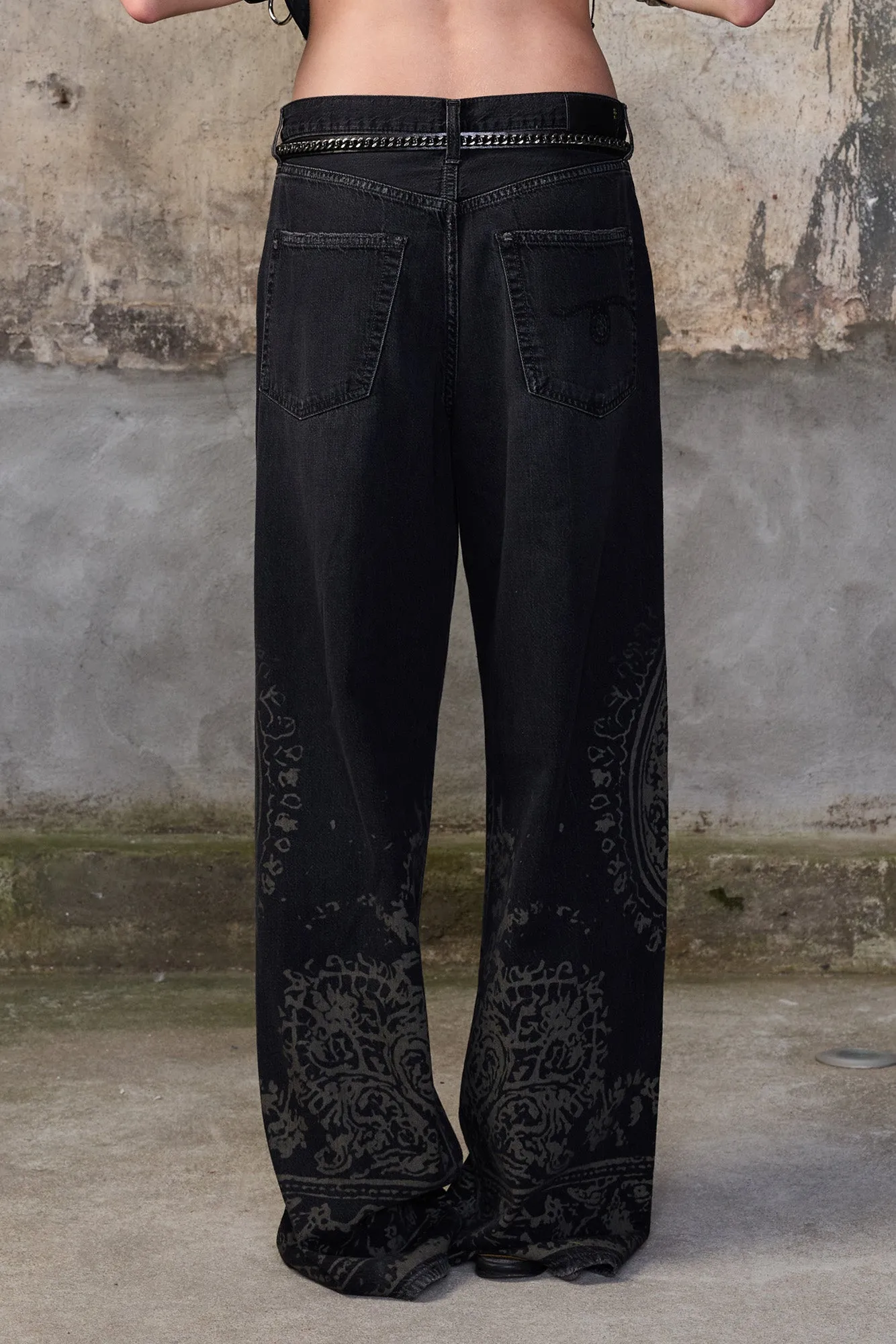 DAMON PLEATED JEAN - BAROQUE BLACK sold by R13 product image thumbnail 4