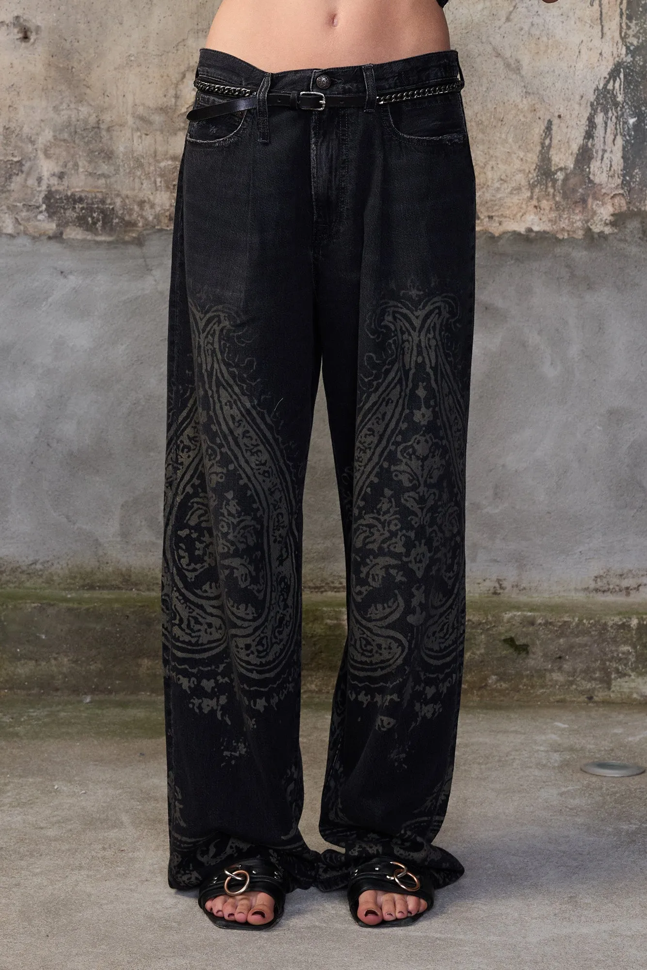 DAMON PLEATED JEAN - BAROQUE BLACK sold by R13 product image thumbnail 3
