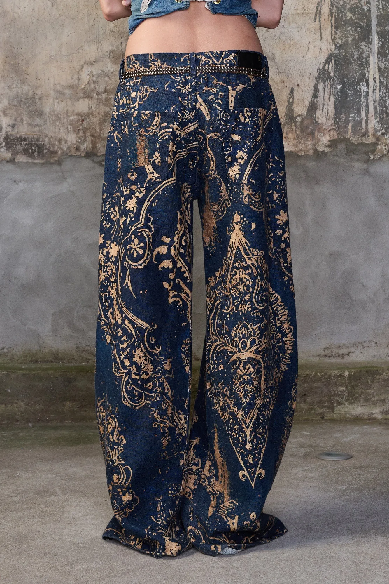 D'ARCY FLARE PANT - BLUE BANDANA sold by R13 product image thumbnail 4