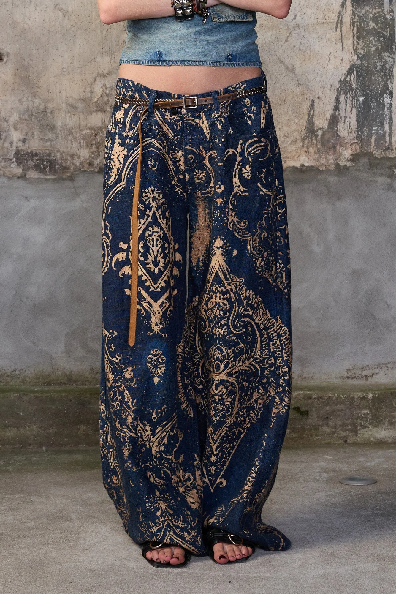 D'ARCY FLARE PANT - BLUE BANDANA sold by R13 product image thumbnail 3