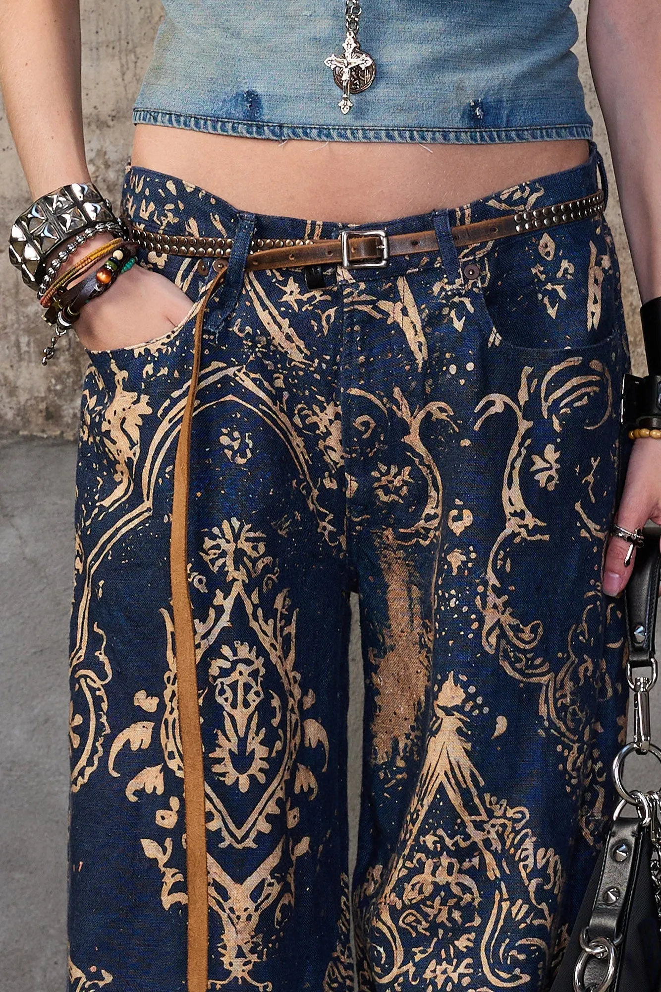 D'ARCY FLARE PANT - BLUE BANDANA sold by R13 product image thumbnail 2