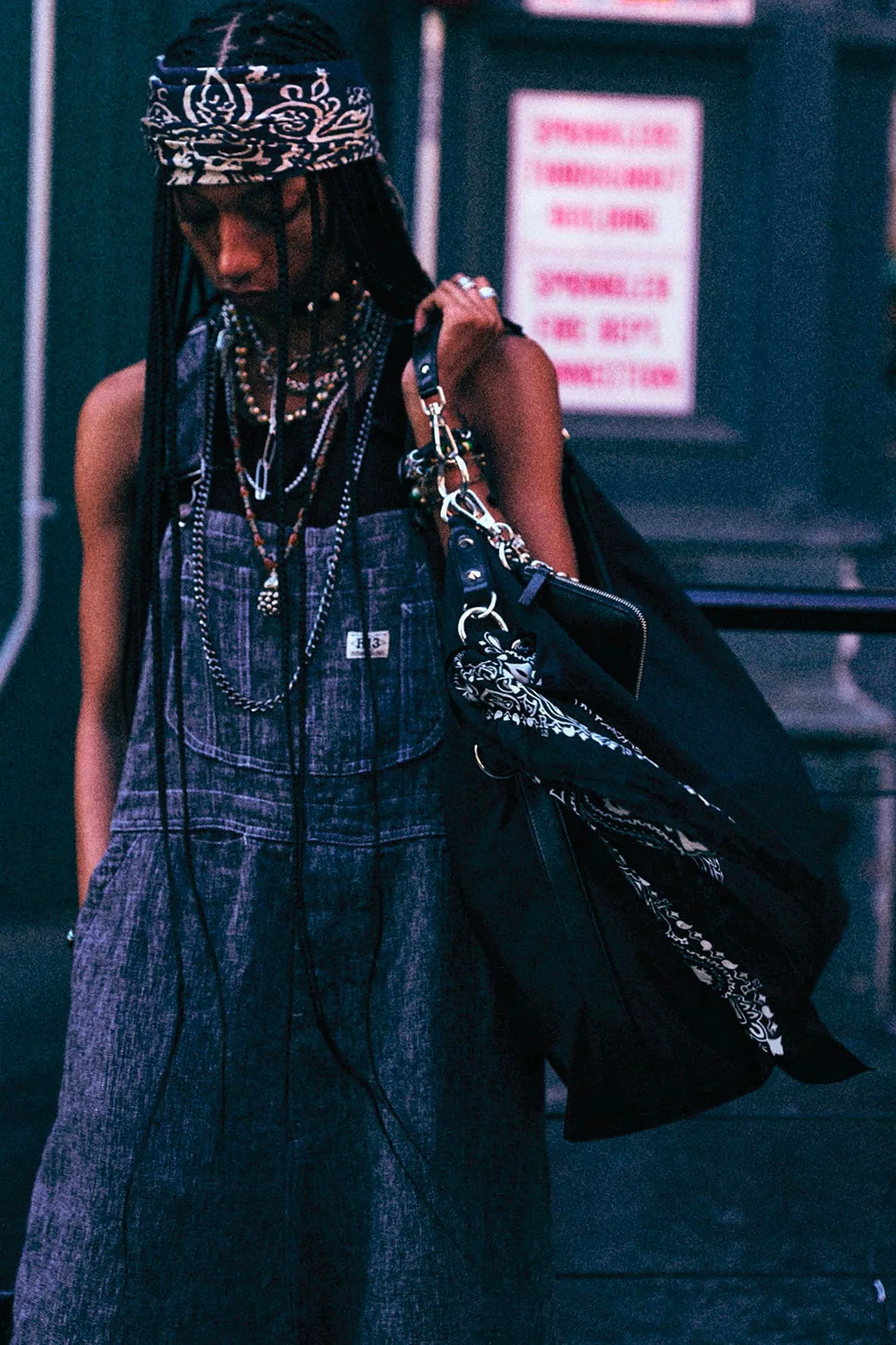 Jumbo Overall - Dark Grey Micro Stripe sold by R13 product image thumbnail 2