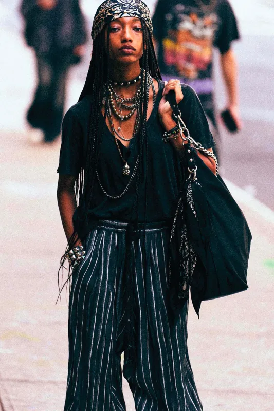 LOW NECK HENLEY TEE - DARK ACID GREY made by R13