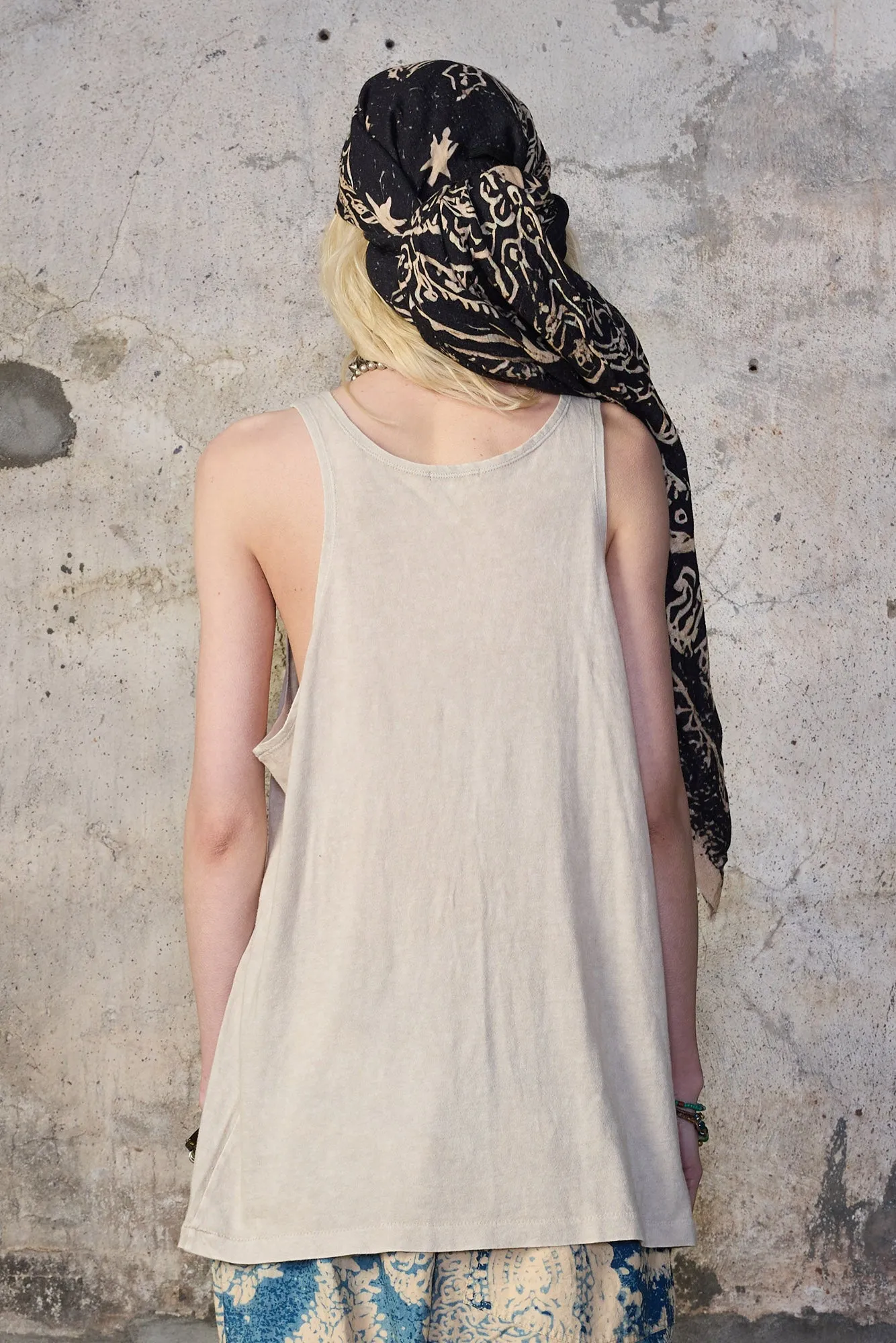 NEW YORK RELAXED TANK - KHAKI ACID STONE sold by R13 product image thumbnail 5