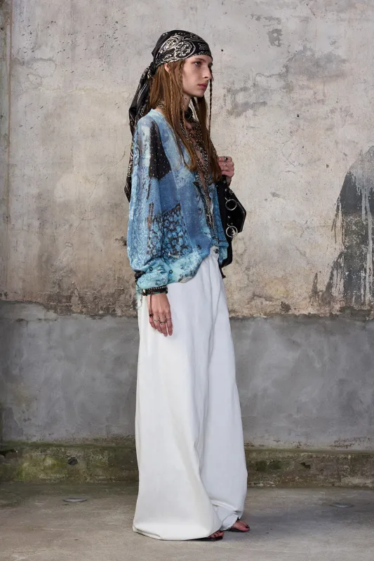 NICO WRAP JEAN - WORN WHITE TWILL made by R13