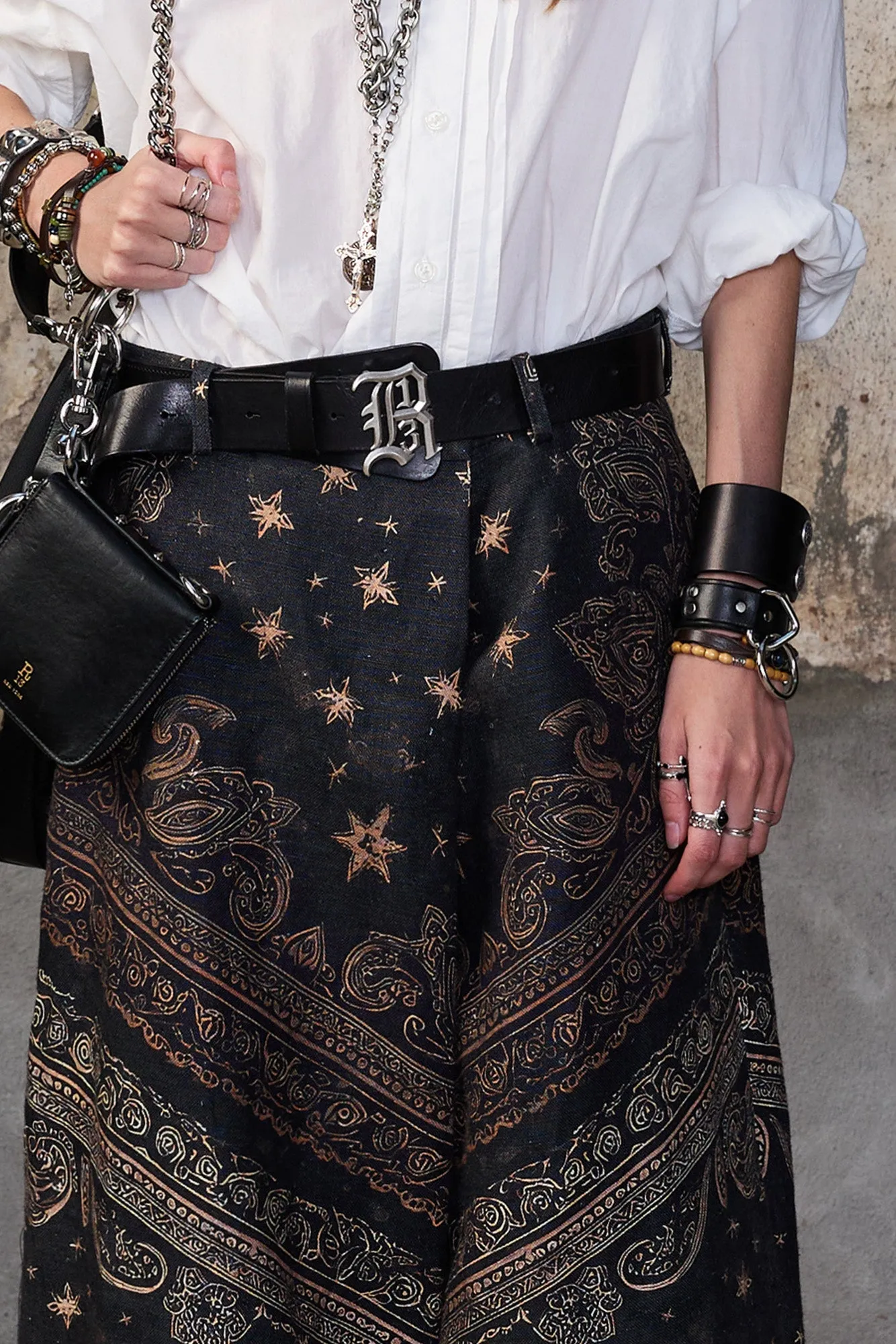 OVERSIZED CROSSOVER PANT - BLACK BANDANA sold by R13 product image thumbnail 2