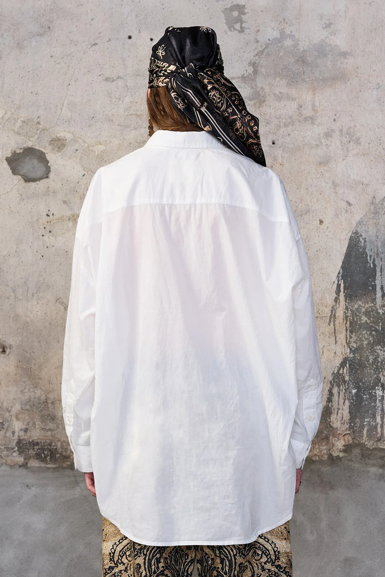 Pintuck Drop Neck Shirt - White sold by R13 product image thumbnail 5