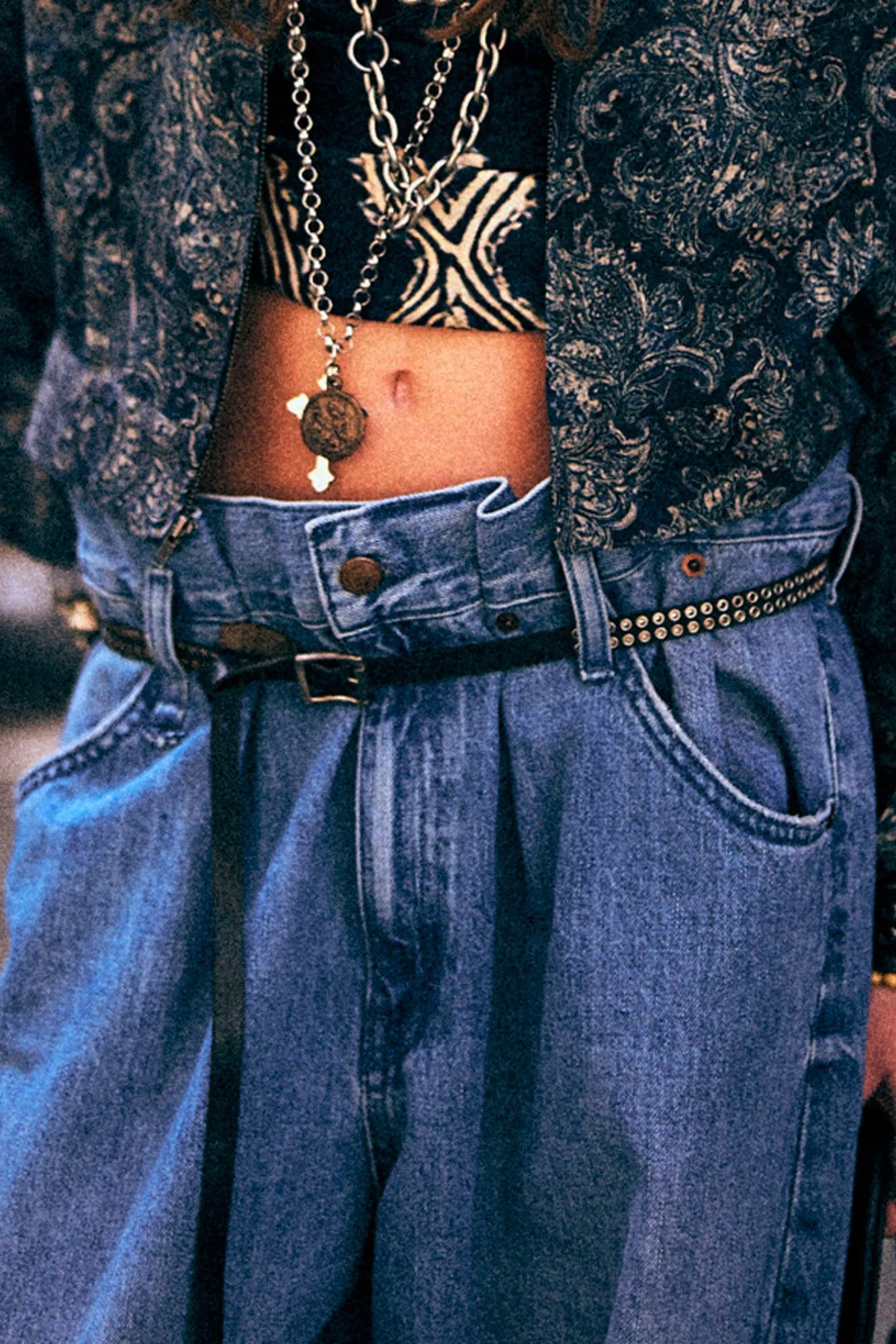 PLEATED WAISTBAND JEAN - CONCRETE BLUE sold by R13 product image thumbnail 2