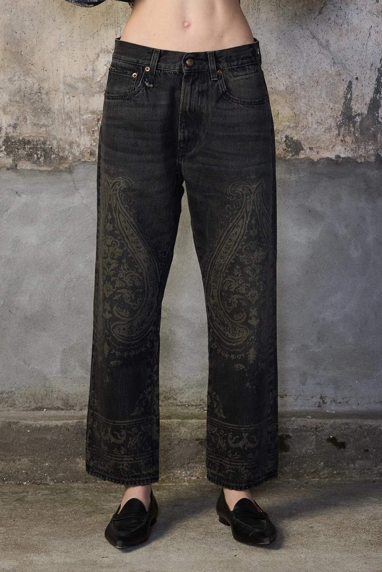 X-BOYFRIEND JEAN - BAROQUE BLACK SELVEDGE sold by R13 product image thumbnail 3