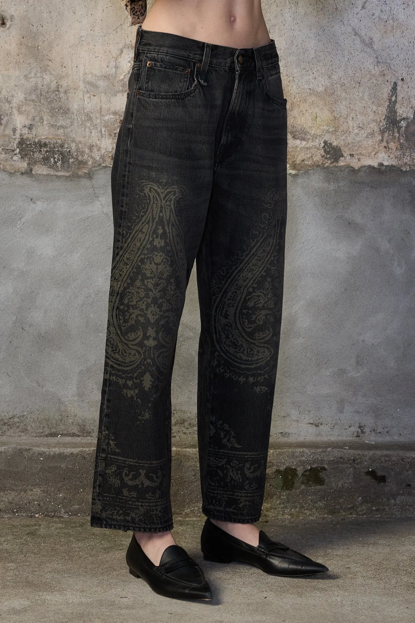 X-BOYFRIEND JEAN - BAROQUE BLACK SELVEDGE sold by R13 product image thumbnail 4