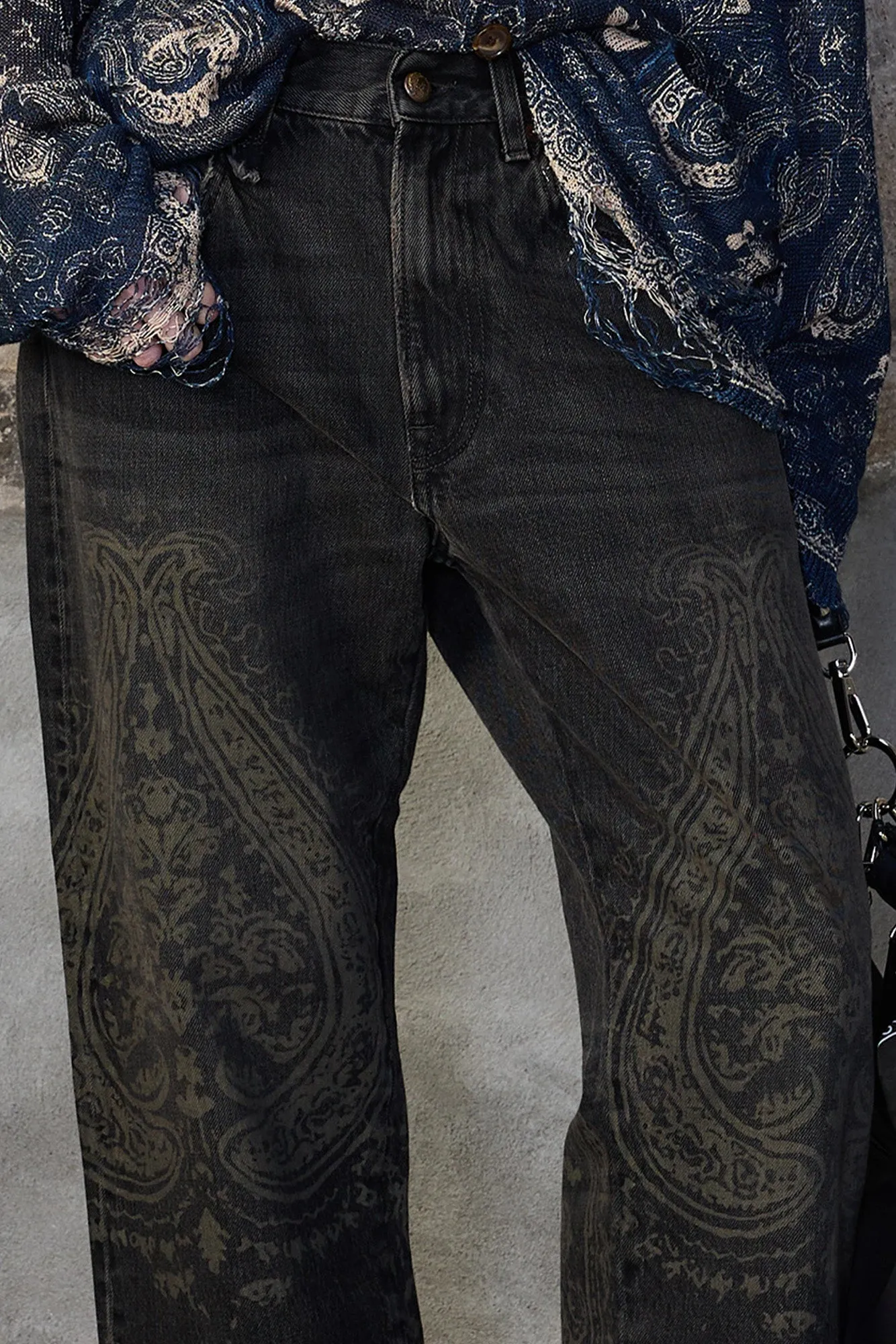 X-BOYFRIEND JEAN - BAROQUE BLACK SELVEDGE sold by R13 product image thumbnail 2