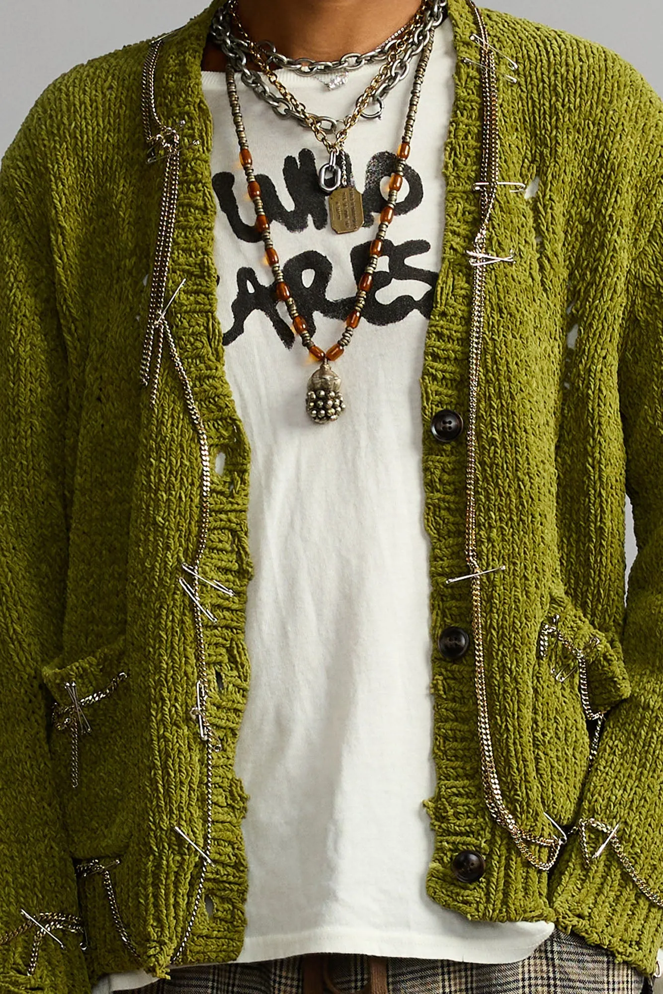 Boy Cardigan - Light Green sold by R13 product image thumbnail 3