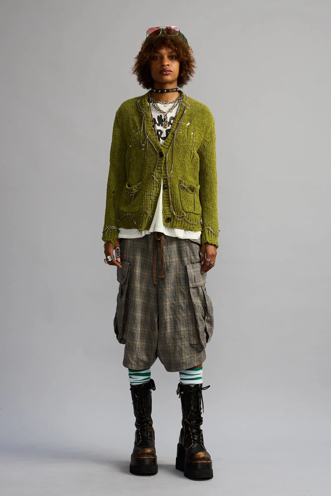 Boy Cardigan - Light Green sold by R13 product image thumbnail 2