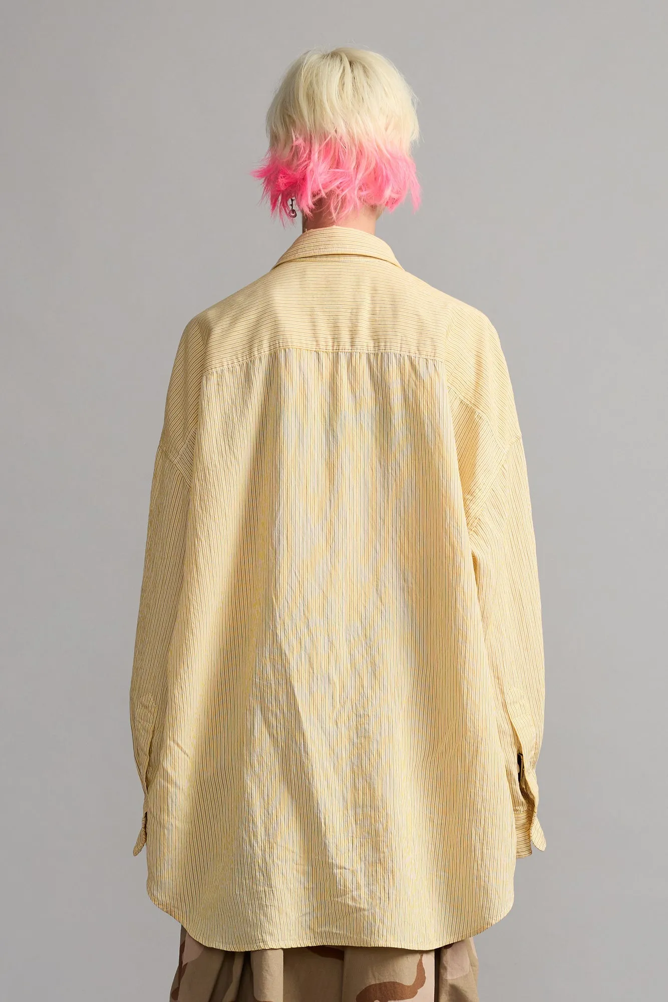 DROP NECK SHIRT - ORANGE STRIPE sold by R13 product image thumbnail 4