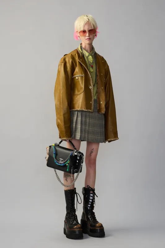 Mini Kilt Skirt - Small Khaki Plaid made by R13
