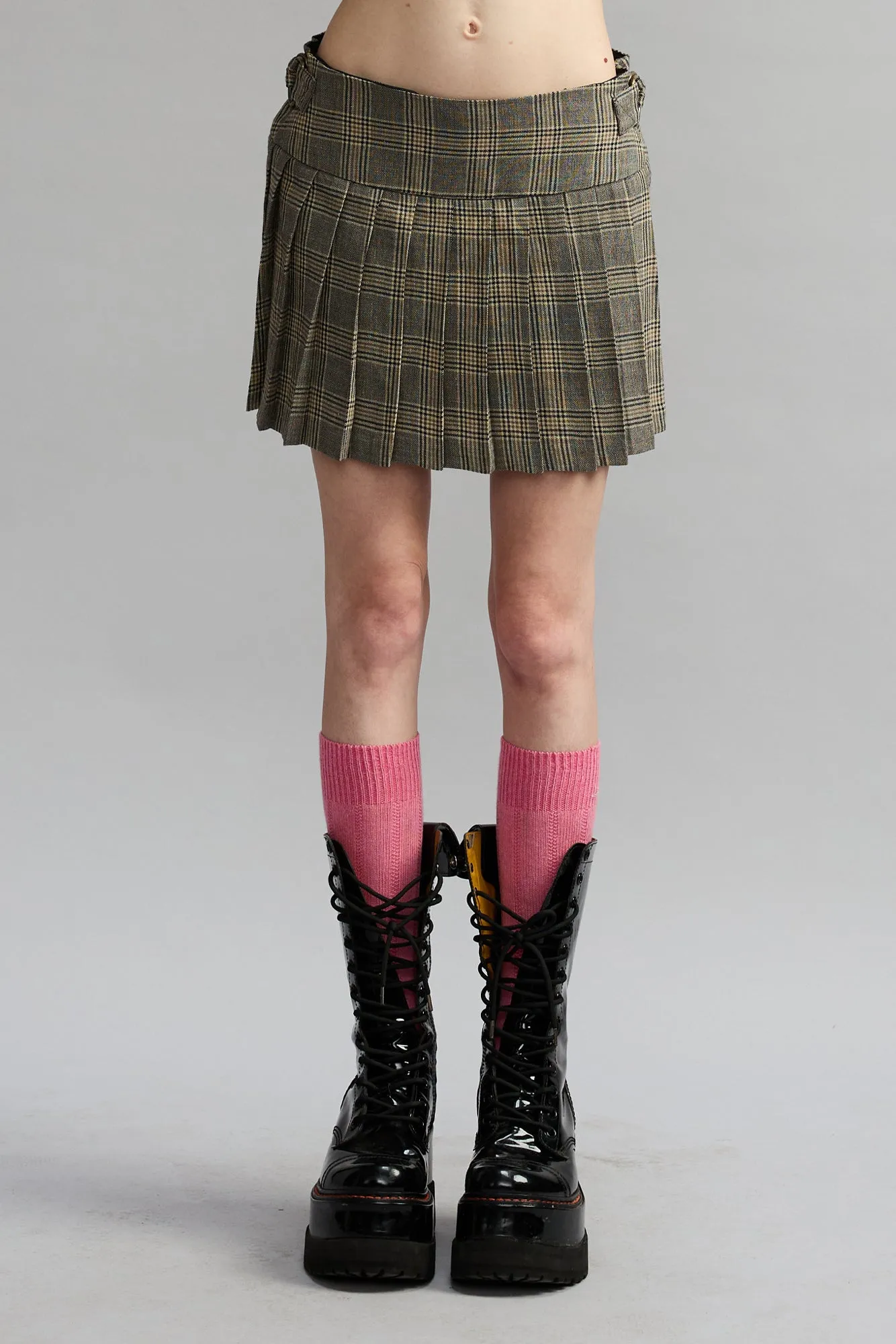 Mini Kilt Skirt - Small Khaki Plaid sold by R13 product image thumbnail 3