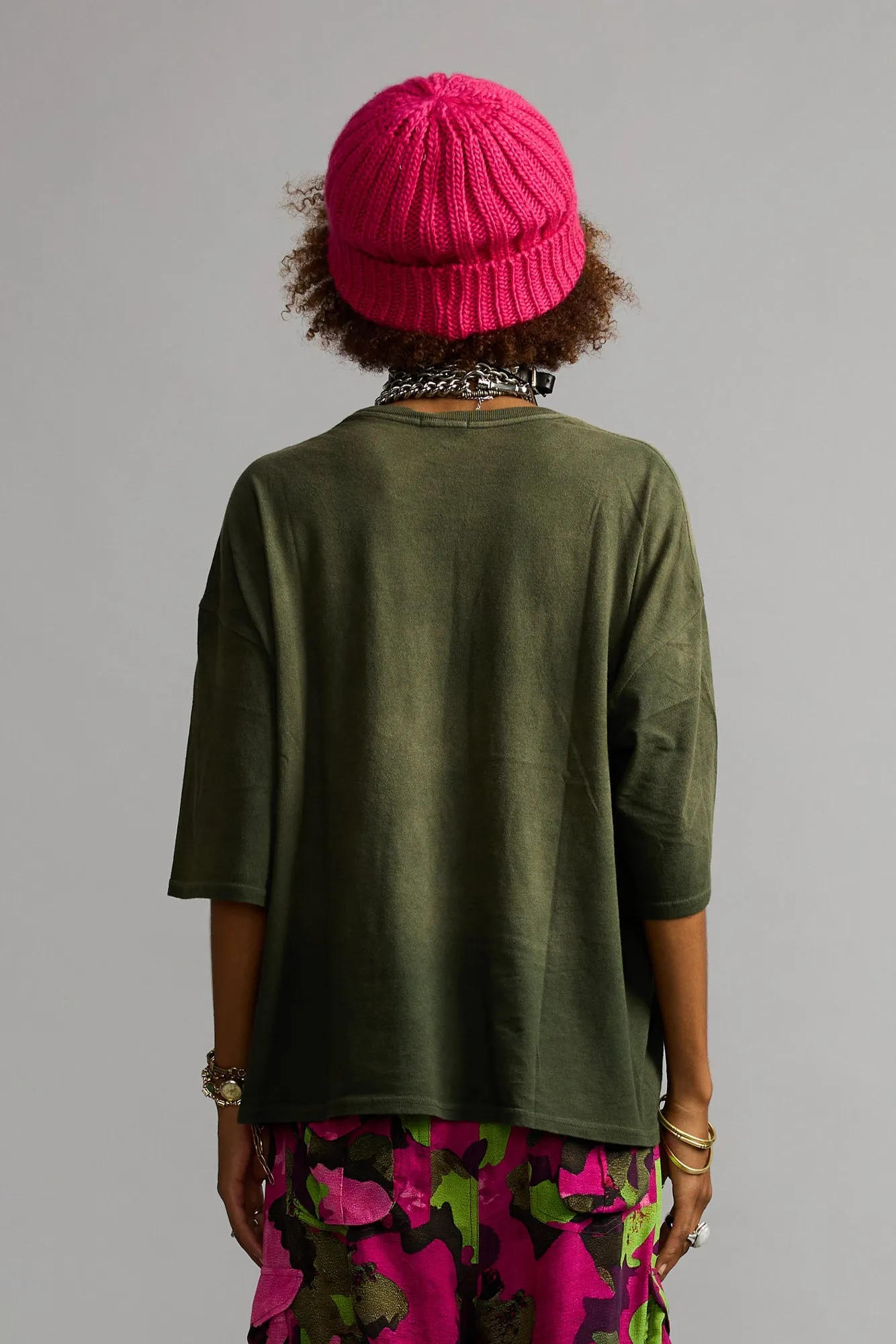 OVERSIZED T - WASHED OLIVE GREEN sold by R13 product image thumbnail 4