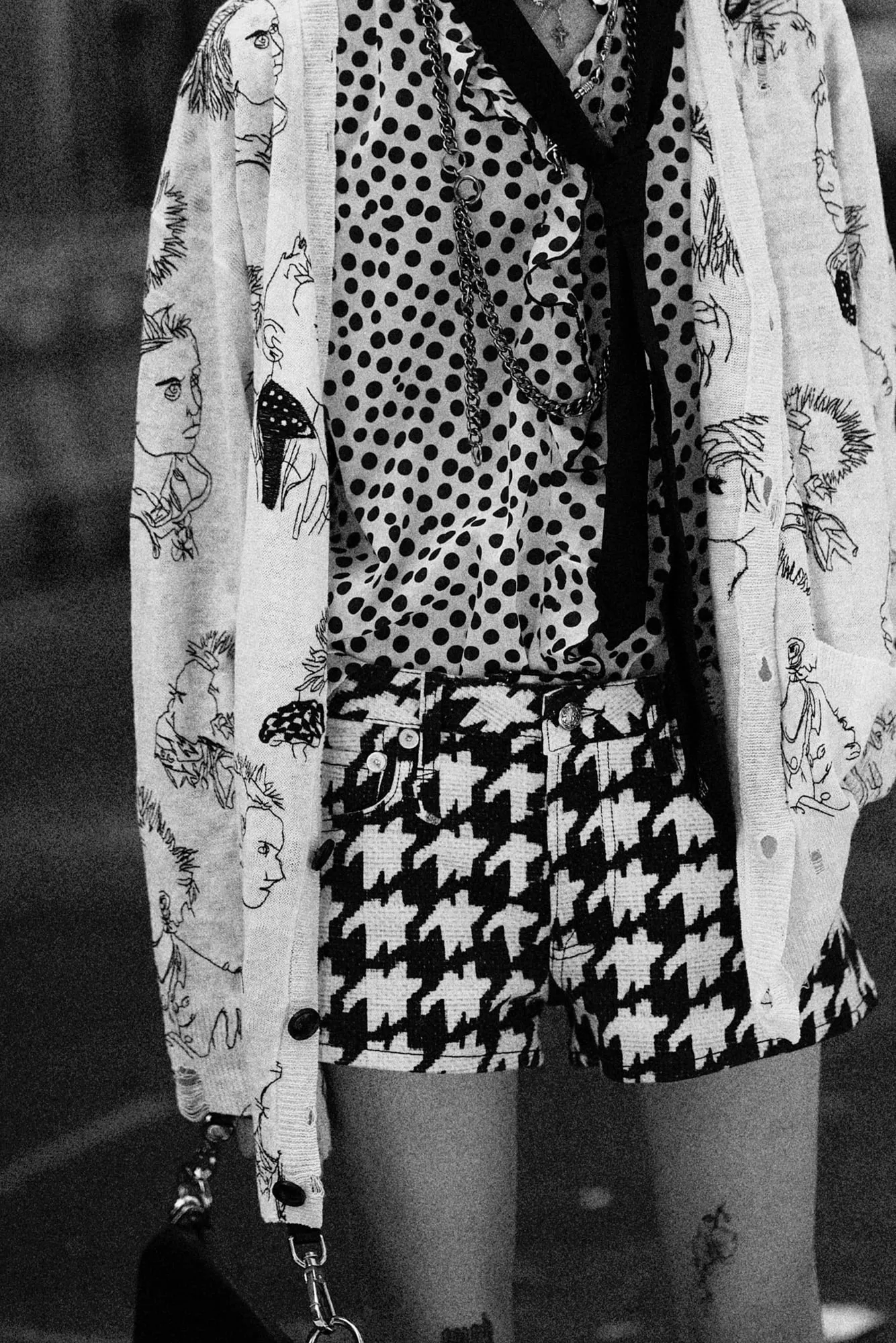 Effie Short - Black / White Houndstooth sold by R13 product image thumbnail 2