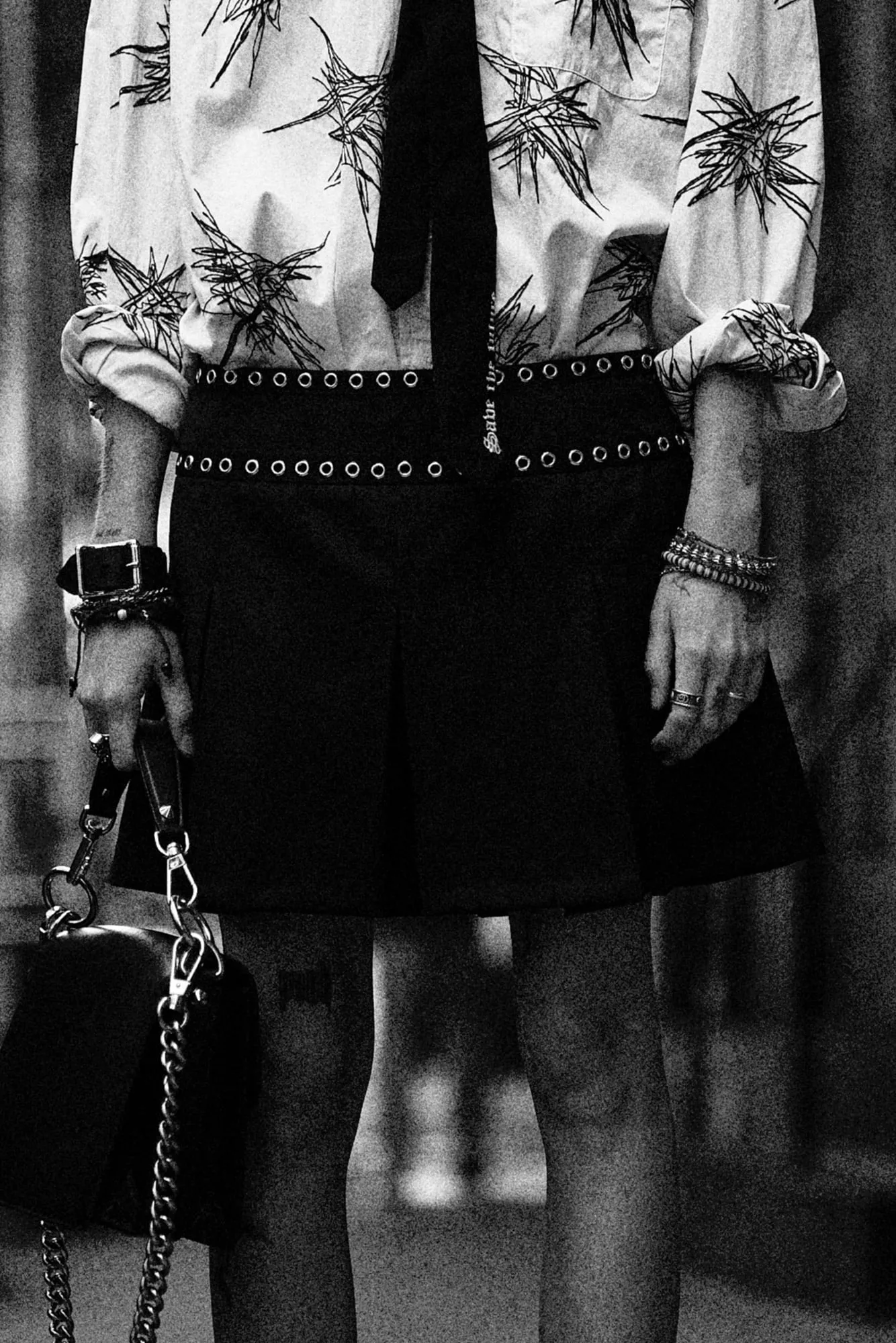 Pleated Mini Skort - Black sold by R13 product image thumbnail 2