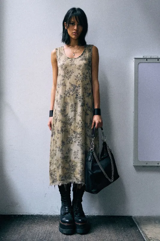 Sleeveless Midi - Green Floral made by R13
