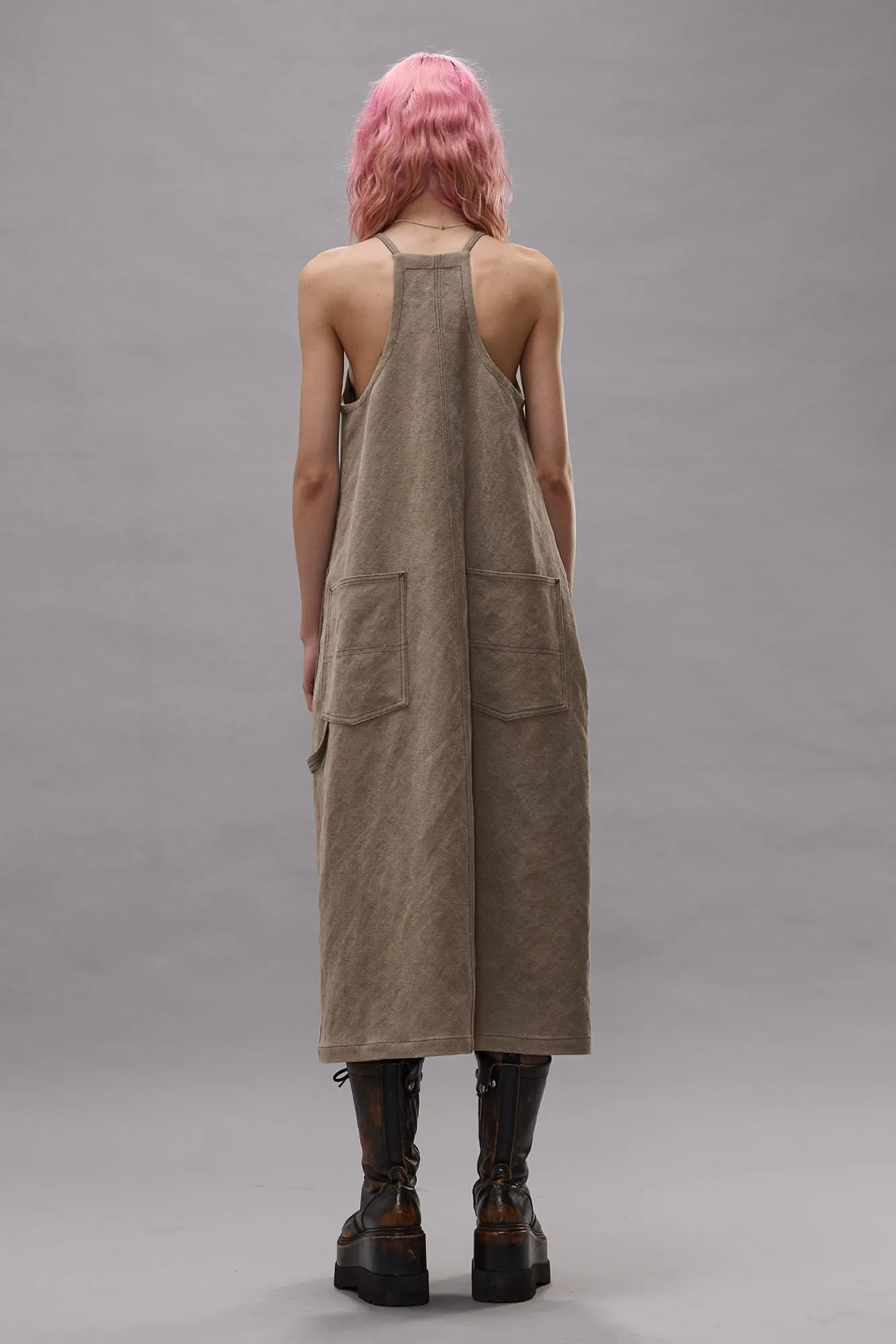 Relaxed Strappy Dress - Stone Grey sold by R13 product image thumbnail 5