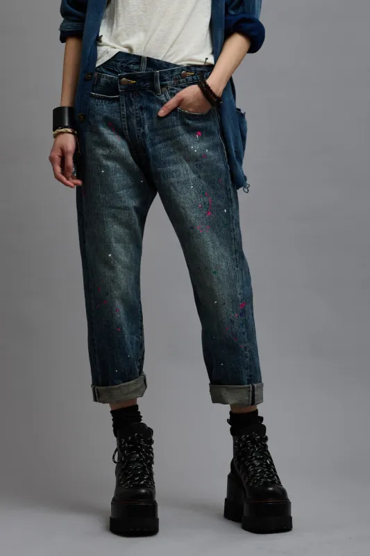 CROSSOVER JEAN - BEXLEY PAINT SPLATTER sold by R13