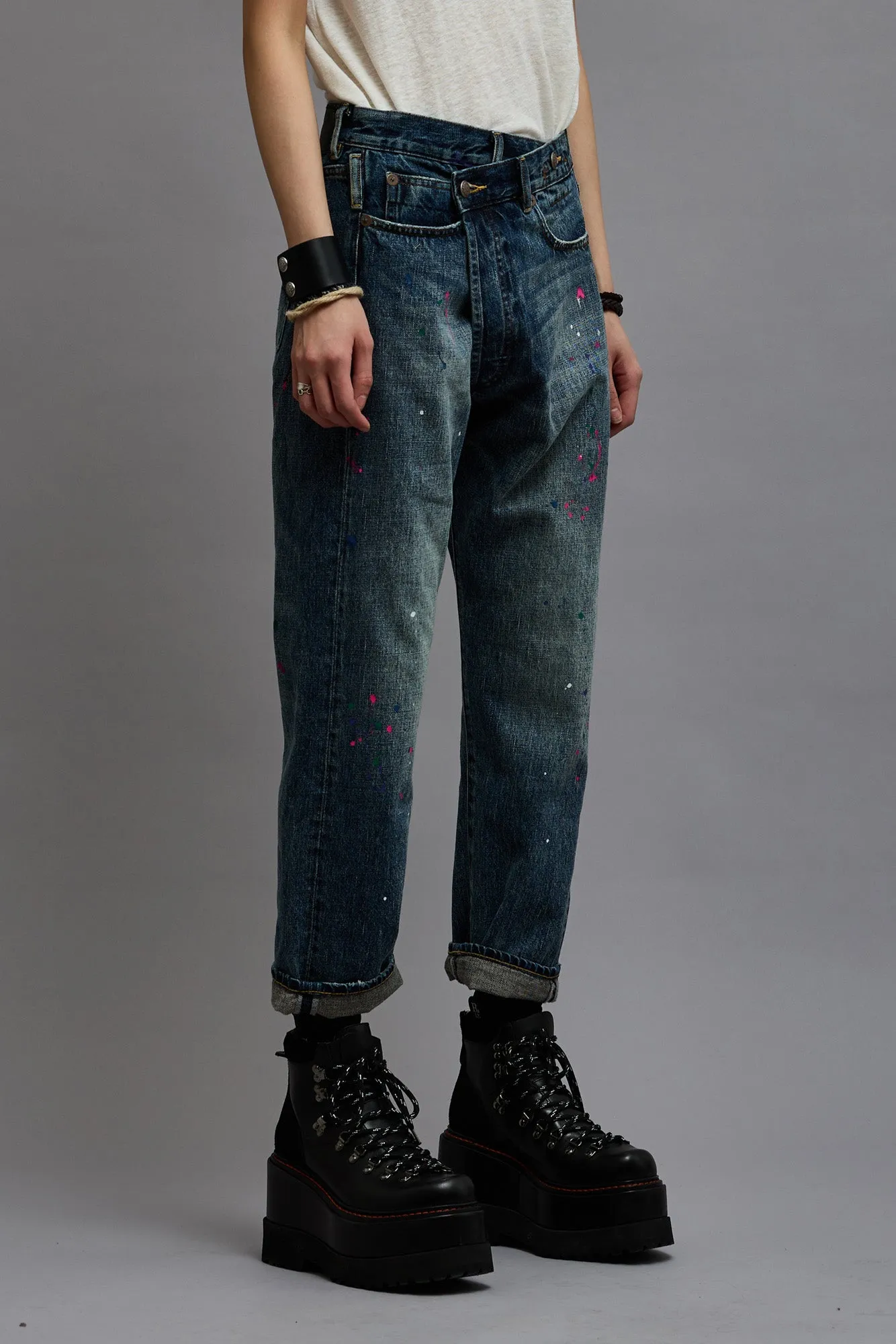 CROSSOVER JEAN - BEXLEY PAINT SPLATTER sold by R13 product image thumbnail 4