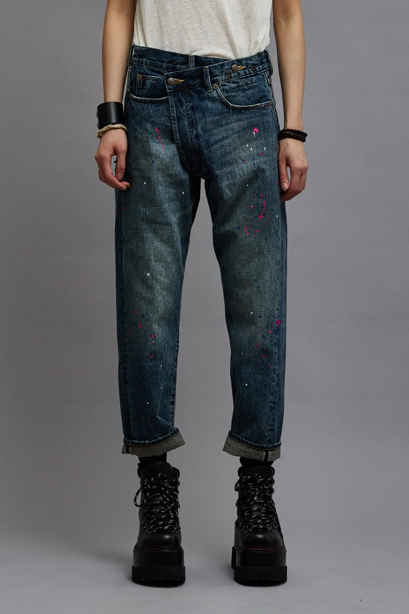 CROSSOVER JEAN - BEXLEY PAINT SPLATTER sold by R13 product image thumbnail 3