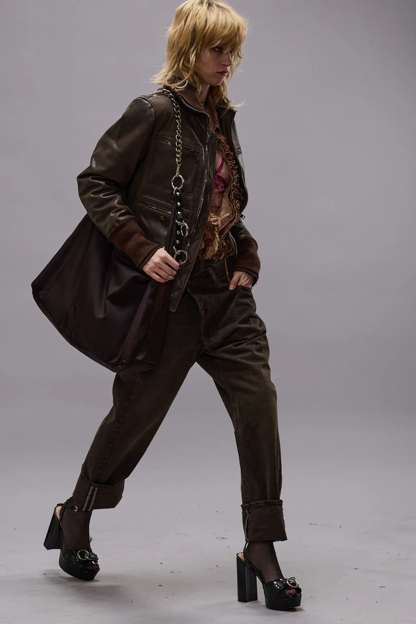 CROSSOVER JEAN - VINTAGE CHOCOLATE BROWN sold by R13 product image thumbnail 2