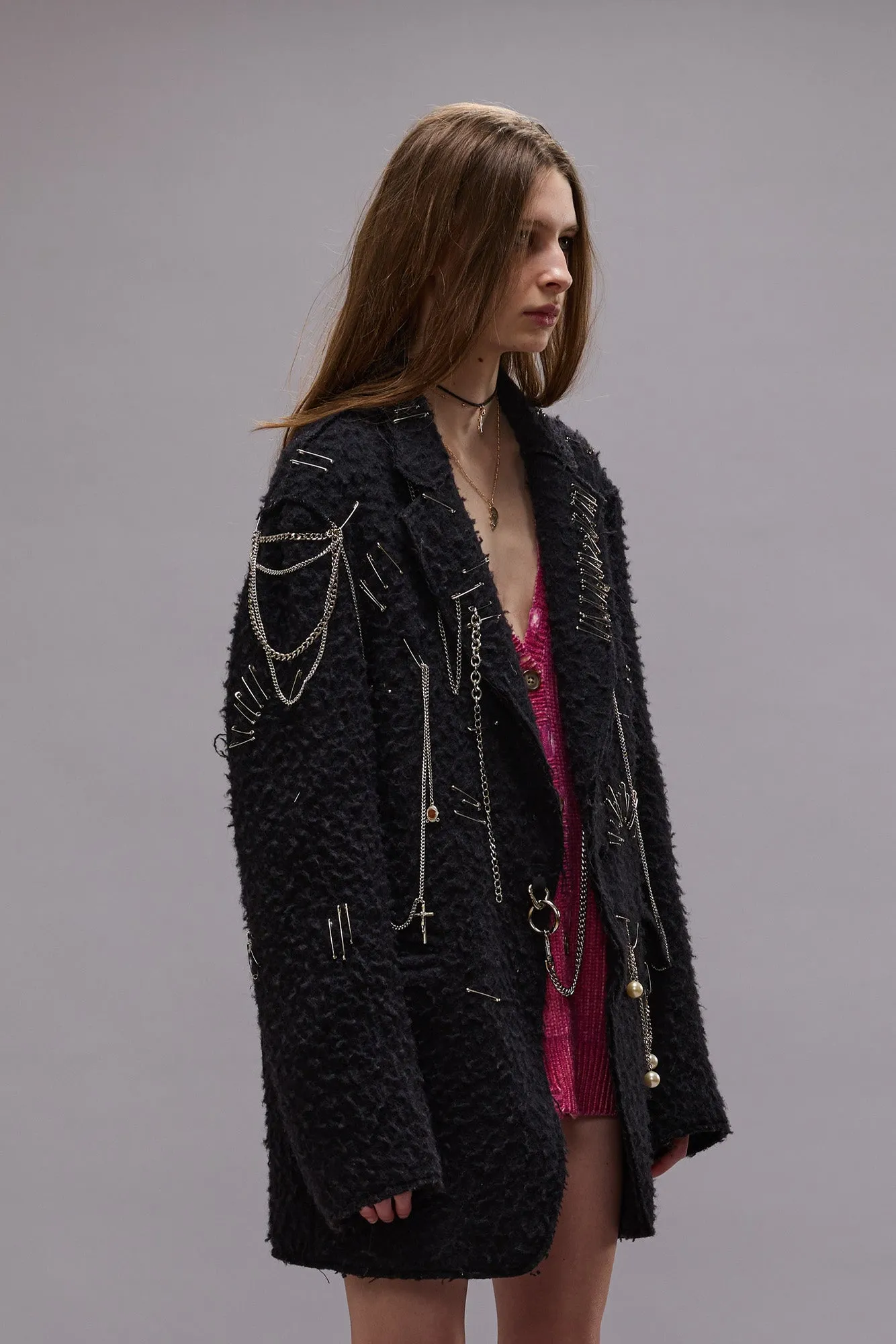 PINCUSHION BLAZER - BLACK sold by R13 product image thumbnail 4