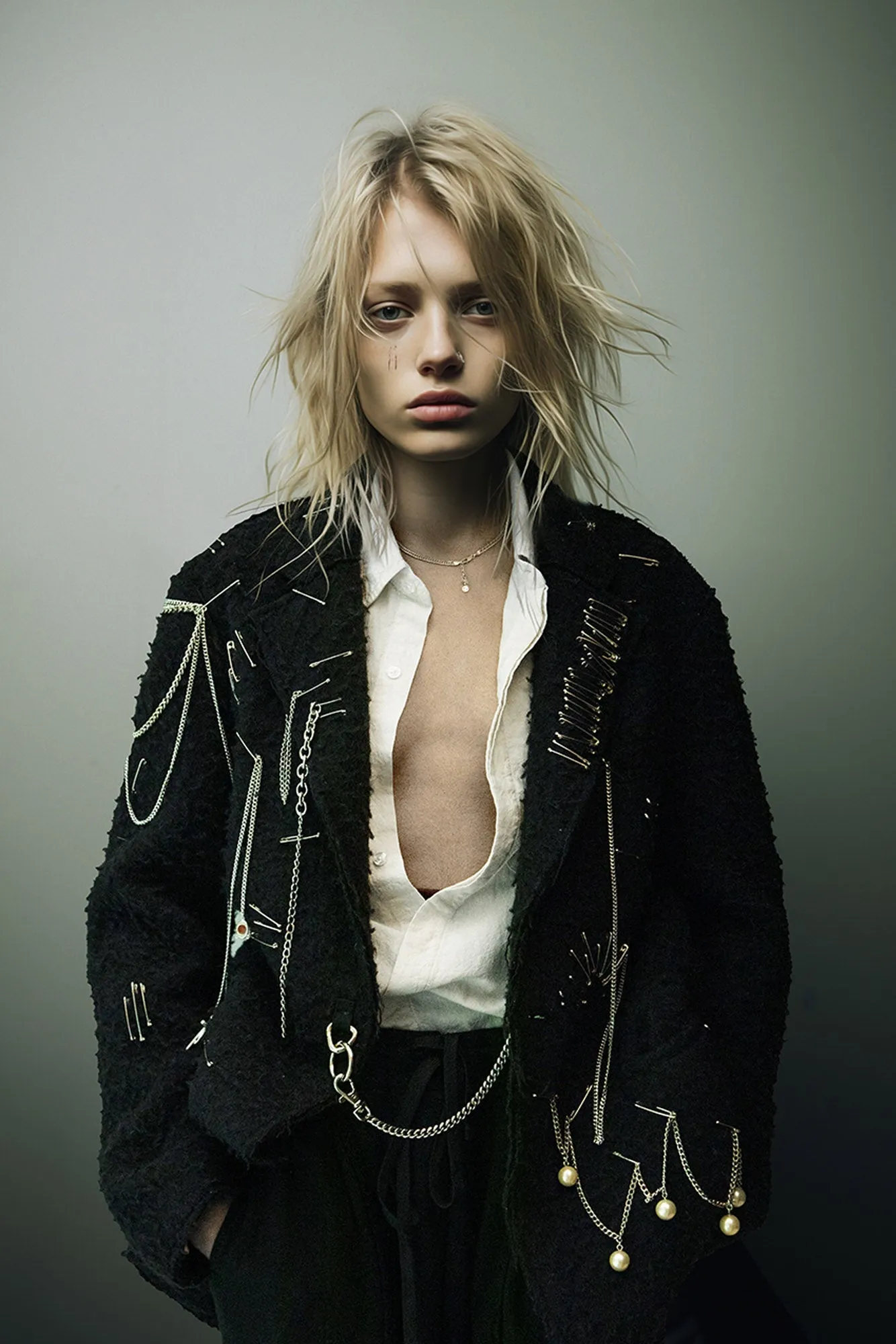 PINCUSHION BLAZER - BLACK sold by R13 product image thumbnail 2