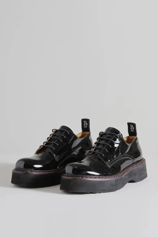 SINGLE STACK OXFORD - BLACK PATENT sold by R13