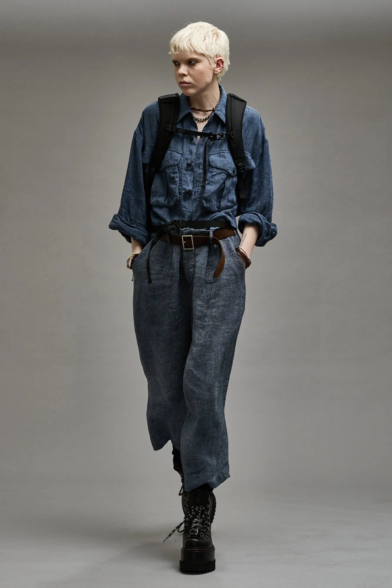 ARTICULATED KNEE TROUSER - LIGHT INDIGO sold by R13 product image thumbnail 2