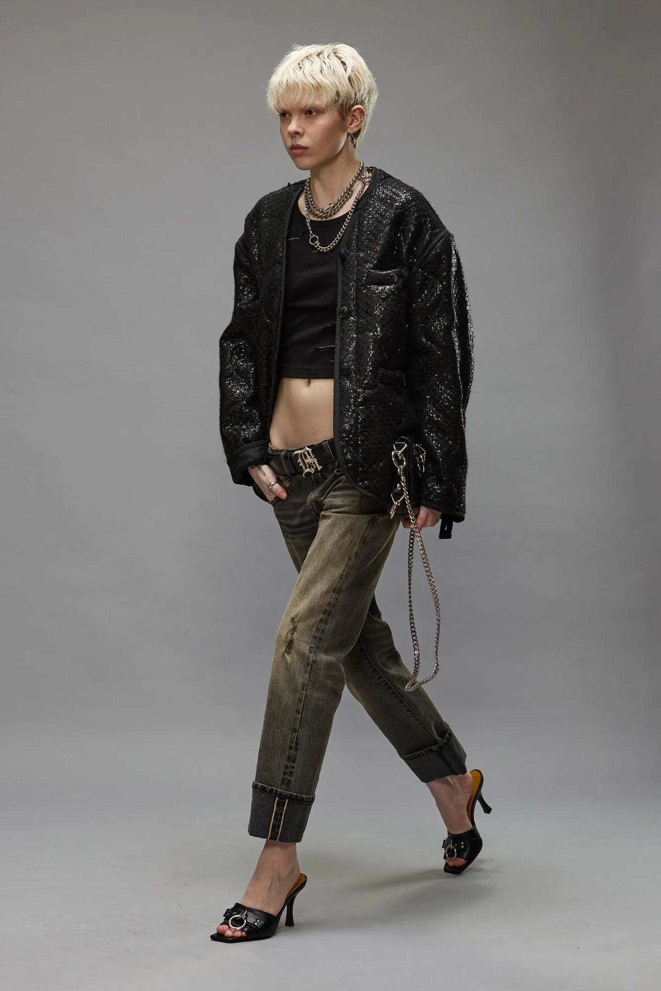 CUFFED BOY STRAIGHT - HAYNE SELVEDGE BLACK sold by R13 product image thumbnail 2