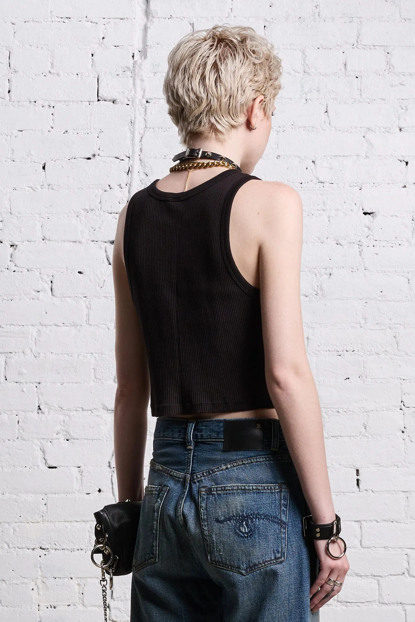 DISTRESSED TANK - BLACK sold by R13 product image thumbnail 5