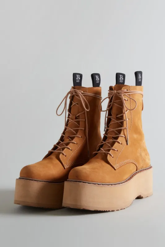 DOUBLE STACK BOOT - TAN NUBUCK sold by R13