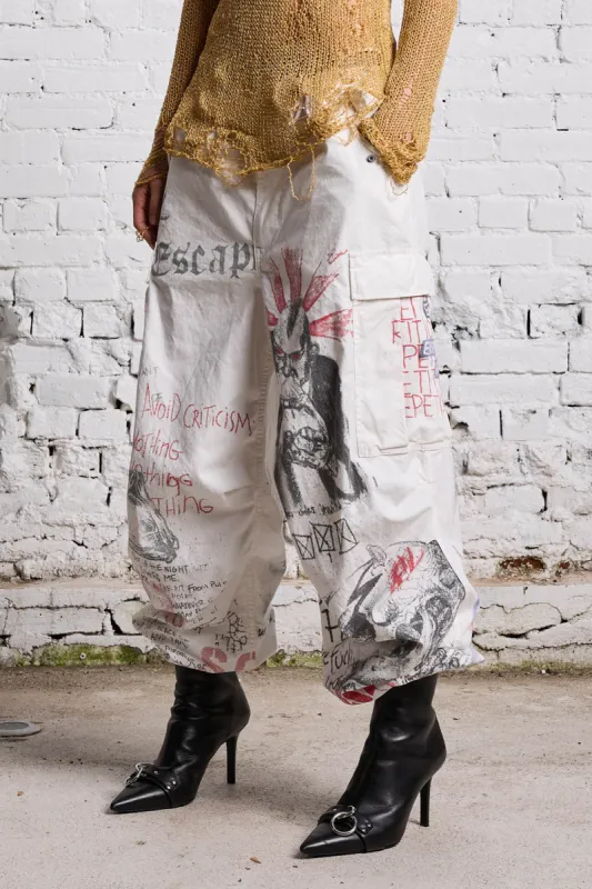BALLOON ARMY PANT - SKETCHBOOK sold by R13
