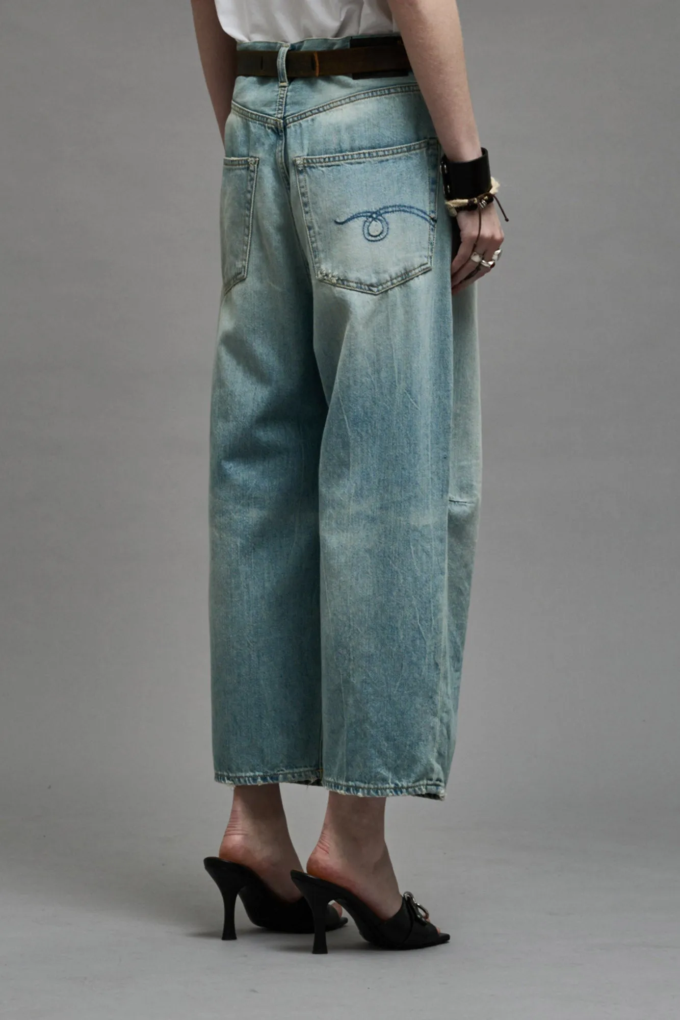 CROPPED WIDE LEG JEAN - TONI BLUE sold by R13 product image thumbnail 5