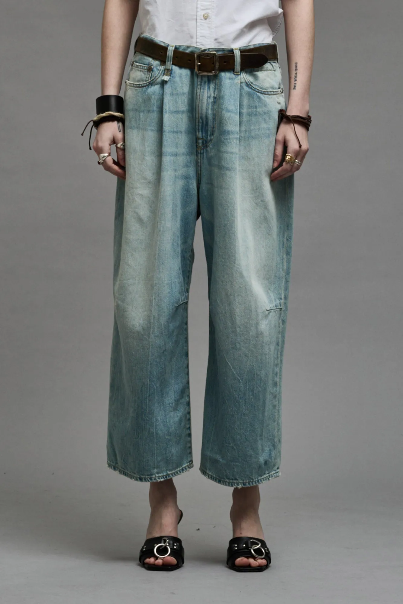 CROPPED WIDE LEG JEAN - TONI BLUE sold by R13 product image thumbnail 3