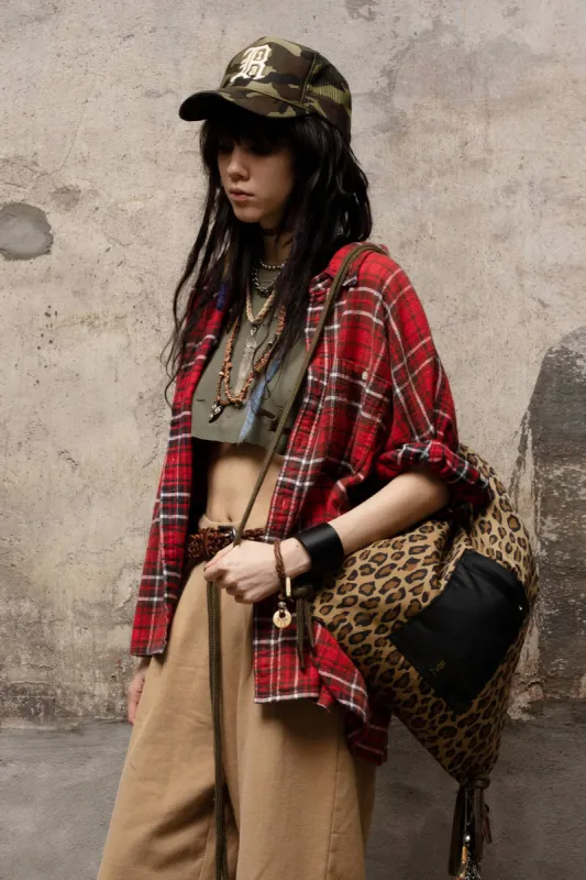 OVERSIZED BOXY SHIRT - RED PLAID sold by R13