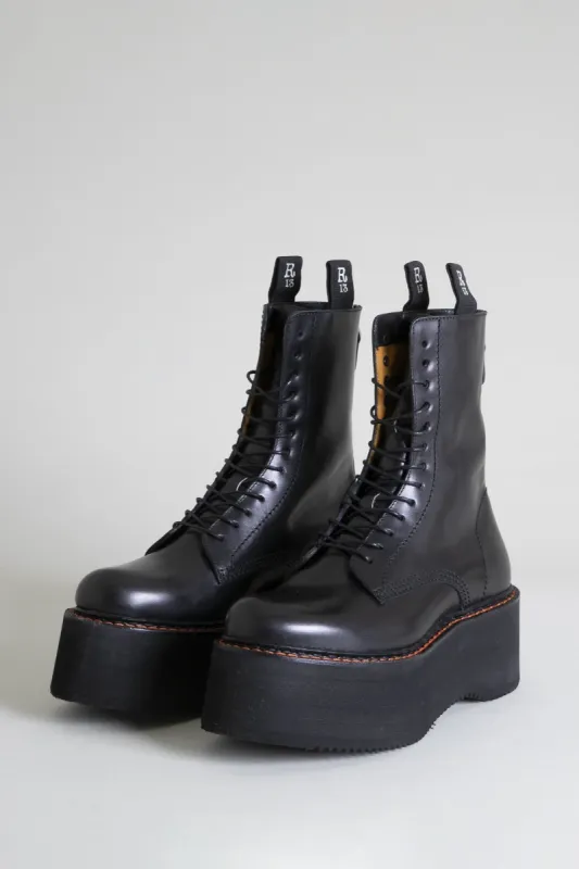DOUBLE STACK BOOT - BLACK sold by R13