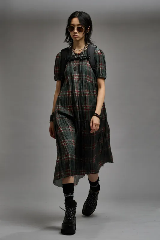 RELAXED MIDI - MARSH GREEN PLAID sold by R13