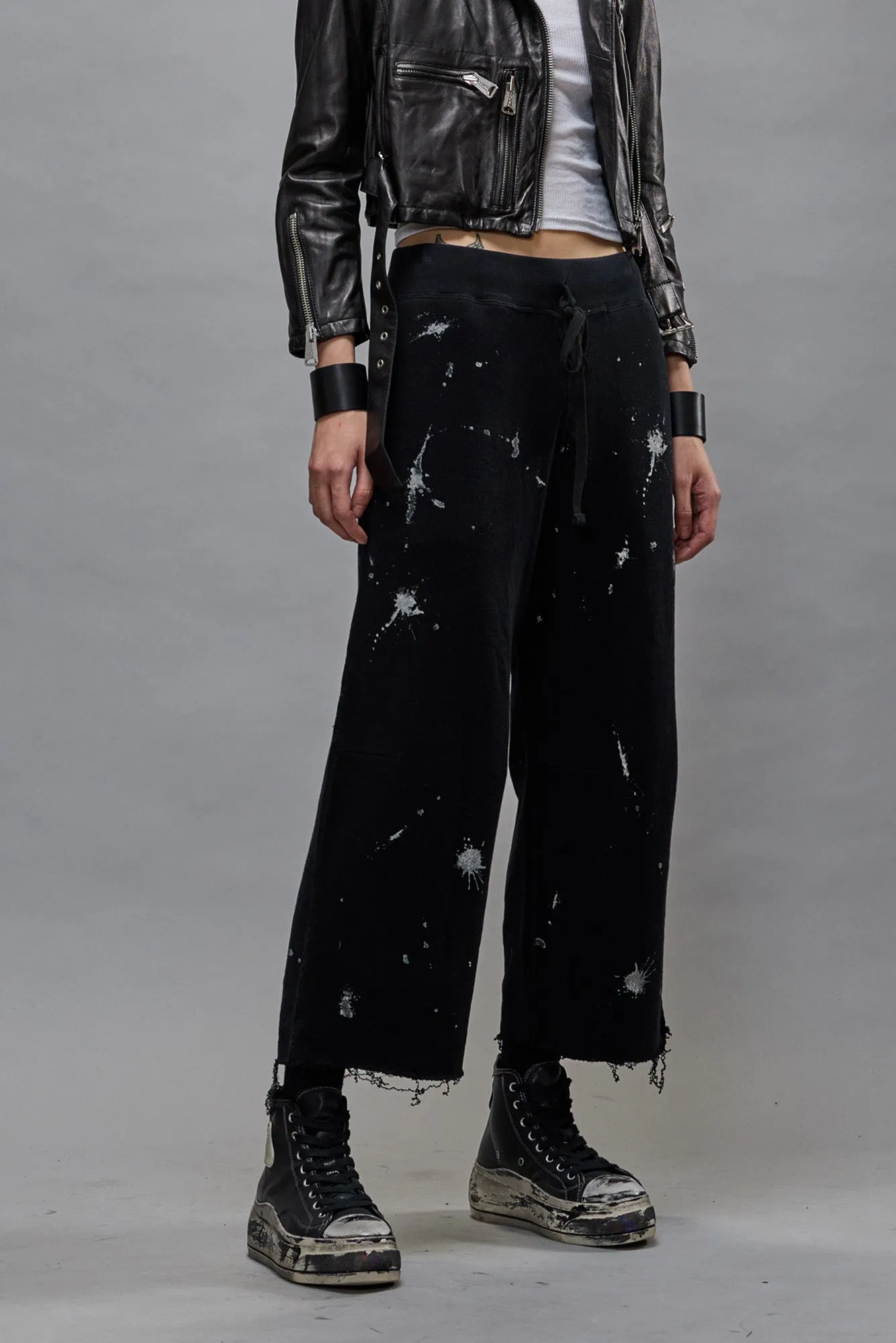 ARTICULATED KNEE SWEATPANT - SPLATTERED BLACK sold by R13