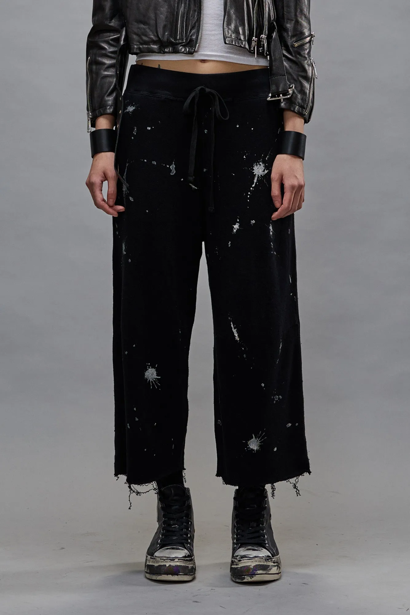ARTICULATED KNEE SWEATPANT - SPLATTERED BLACK sold by R13 product image thumbnail 3