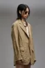 OVERSIZED RAGGED BLAZER - KHAKI sold by R13