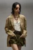 OVERSIZED RAGGED BLAZER - KHAKI sold by R13