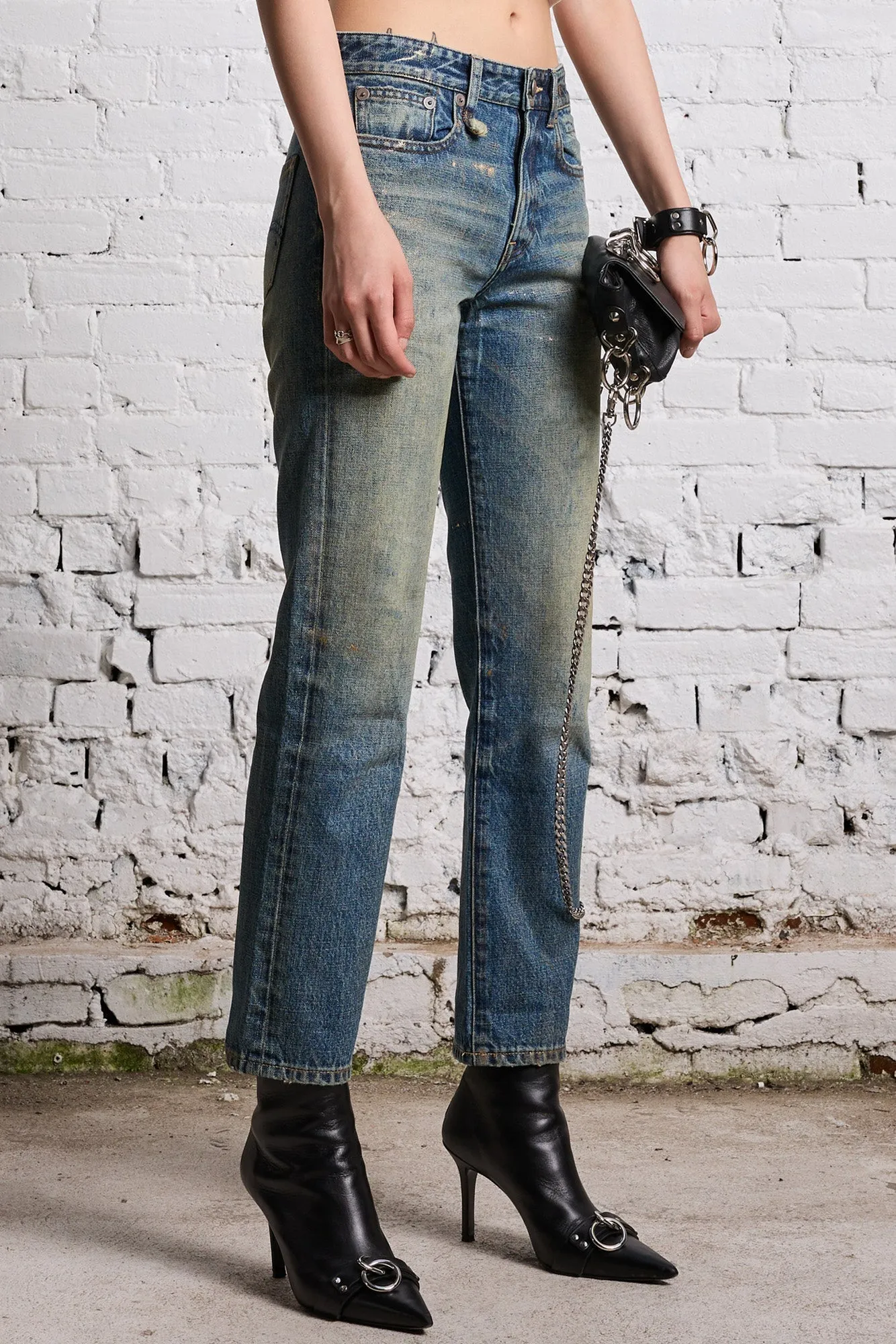 ROMEO JEAN - SPLATTERED CLINTON BLUE sold by R13 product image thumbnail 4