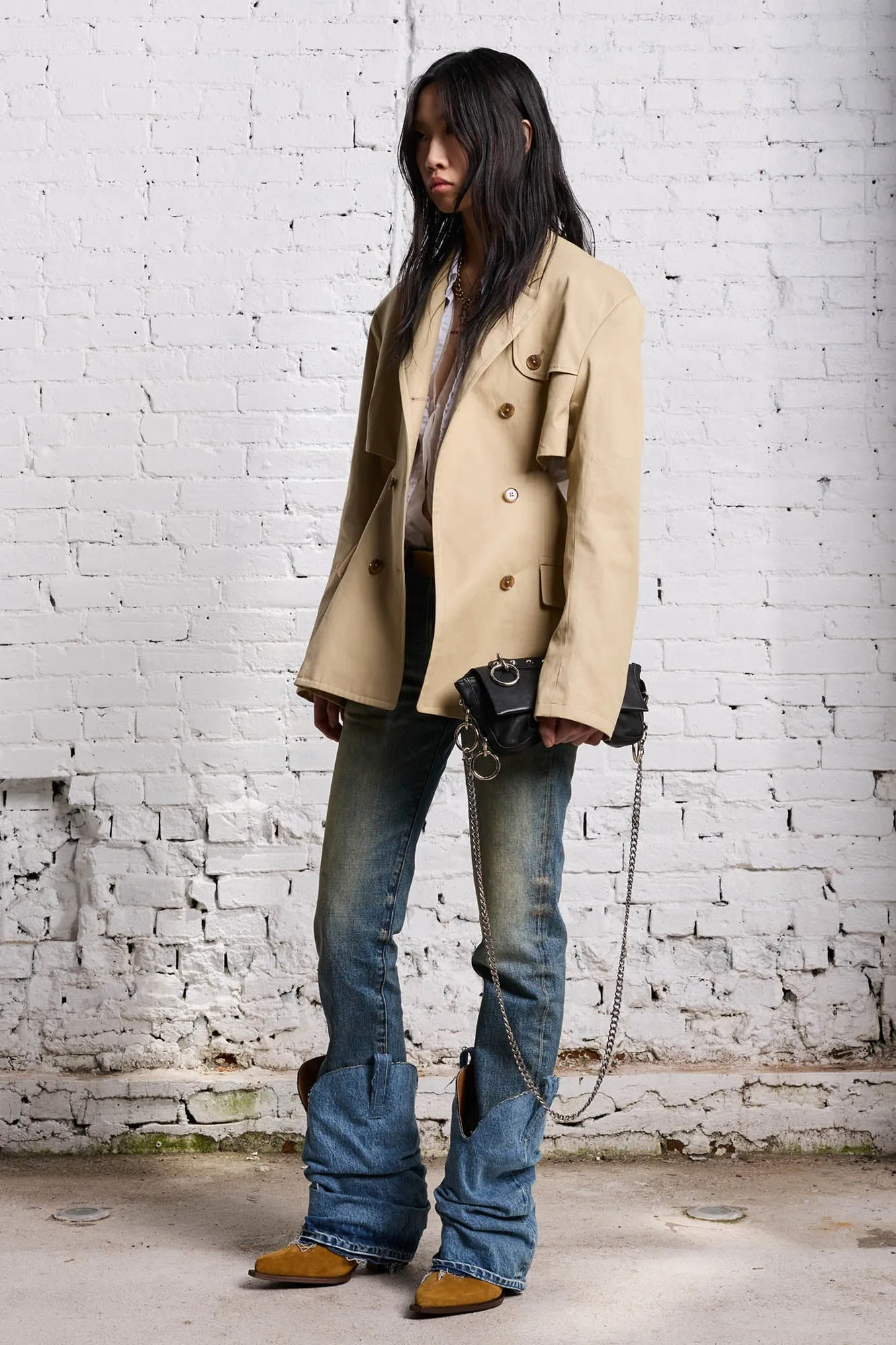 ROMEO JEAN - SPLATTERED CLINTON BLUE sold by R13 product image thumbnail 2