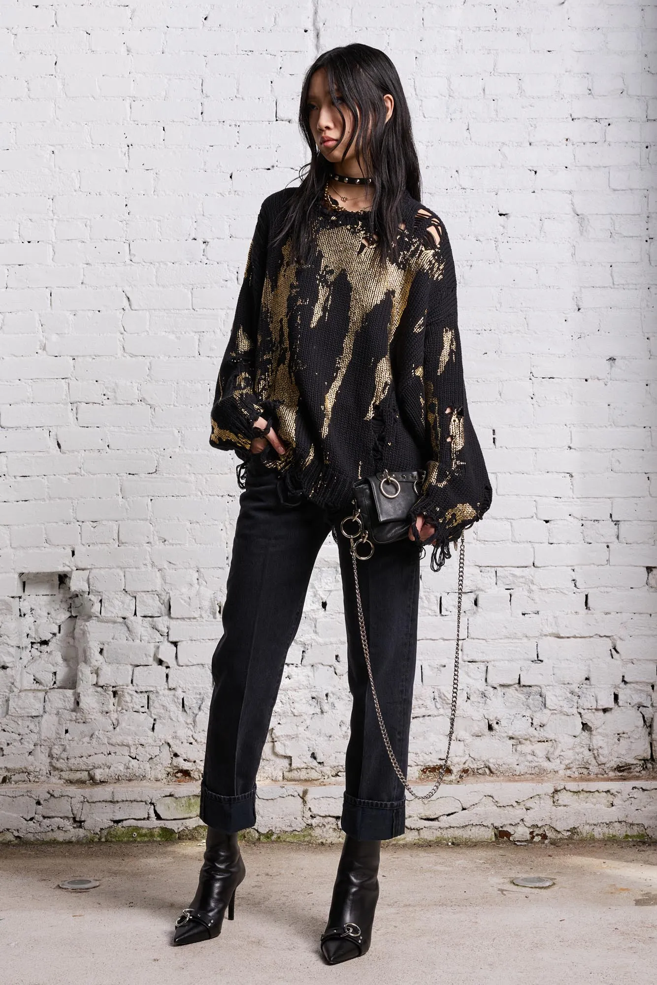 CUFFED ROMEO JEAN - ONYX BLACK sold by R13 product image thumbnail 2