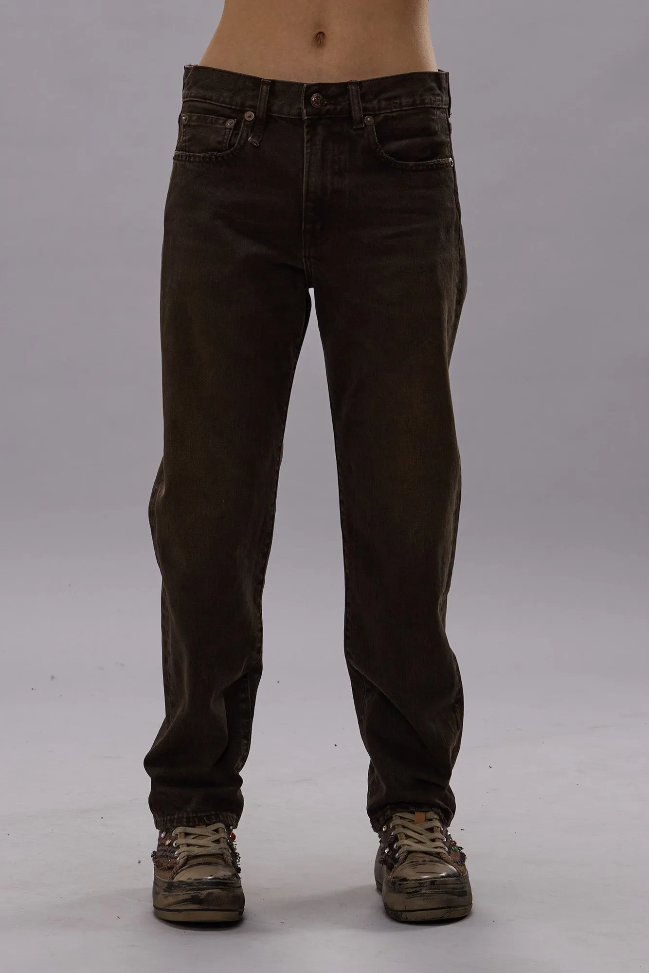 BOYFRIEND JEAN - VINTAGE CHOCOLATE BROWN sold by R13 product image thumbnail 3